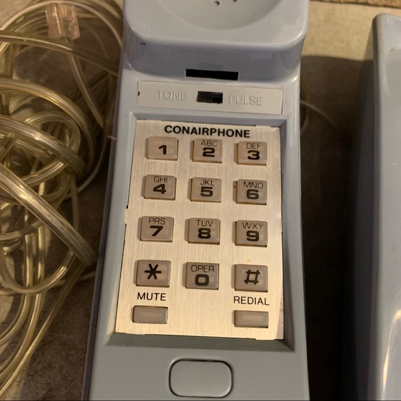 Vintage Conair push button tone pulse landline slimline phone Light Blue - Picture 4 of 7